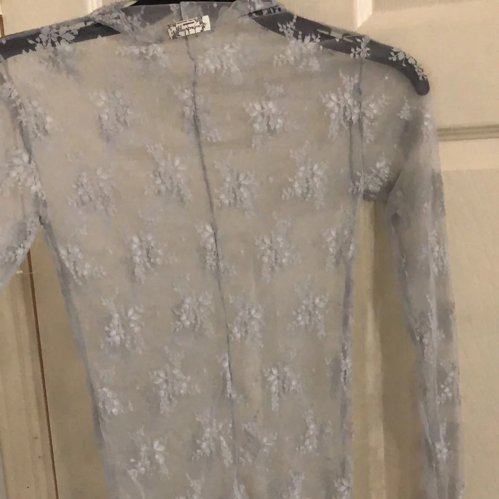 Free People intimately free Lady Lux Layering‎ mockneck long sleeve lace Top